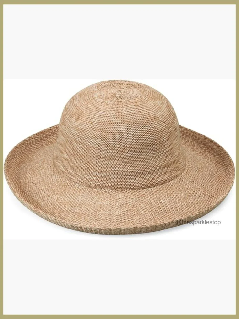 Packable Sun Hat with Adjustable Drawstring, 100% Poly-Straw